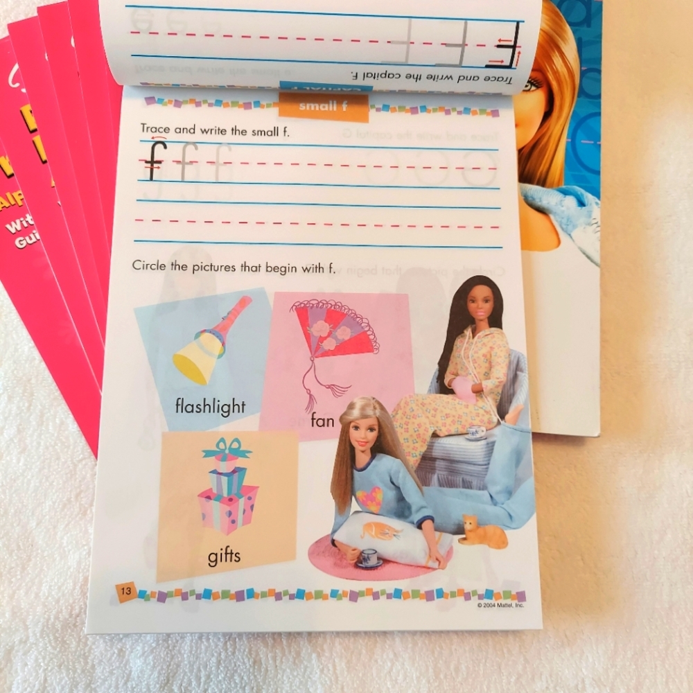 Barbie practice printing alphabet books New With Writing Guides SET OF 11 - Picture 9 of 9